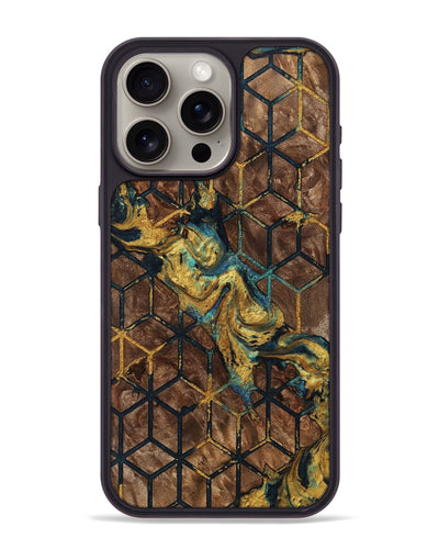 iPhone 15 Pro Max Wood+Resin Phone Case - Lindsay (Pattern, 702196)