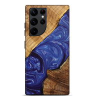 Galaxy S22 Ultra Wood+Resin Live Edge Phone Case - Cathleen (Blue, 702233)