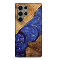 Galaxy S23 Ultra Wood+Resin Live Edge Phone Case - Cathleen (Blue, 702233)