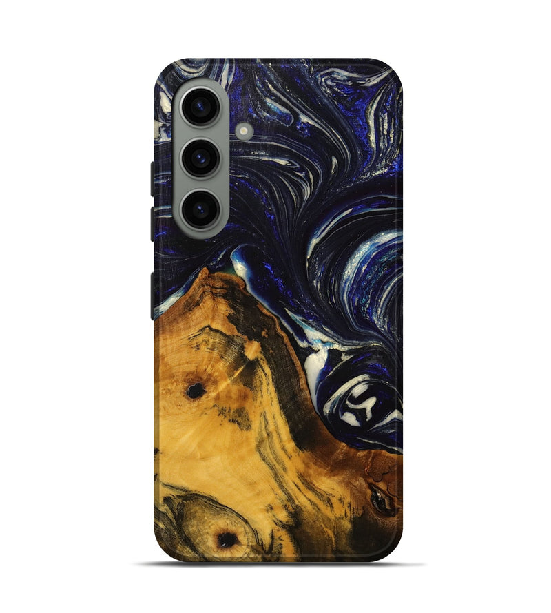 Galaxy S24 Wood+Resin Live Edge Phone Case - Nash (Blue, 702235)