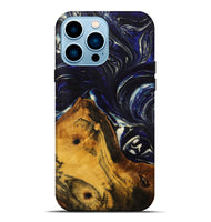 iPhone 14 Pro Max Wood+Resin Live Edge Phone Case - Nash (Blue, 702235)