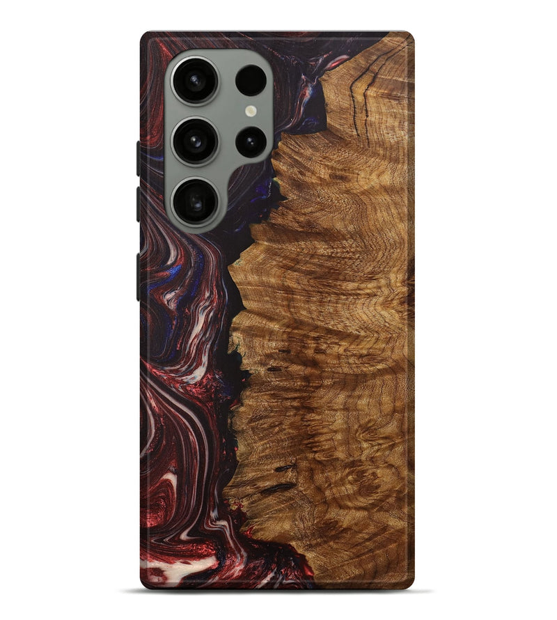 Galaxy S23 Ultra Wood+Resin Live Edge Phone Case - Therese (Red, 702240)