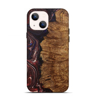 iPhone 13 Wood+Resin Live Edge Phone Case - Therese (Red, 702240)