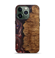 iPhone 13 Pro Wood+Resin Live Edge Phone Case - Therese (Red, 702240)