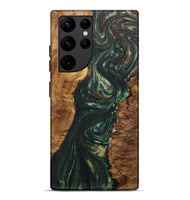 Galaxy S22 Ultra Wood+Resin Live Edge Phone Case - Trevon (Green, 702243)