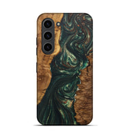 Galaxy S23 Wood+Resin Live Edge Phone Case - Trevon (Green, 702243)