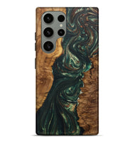 Galaxy S23 Ultra Wood+Resin Live Edge Phone Case - Trevon (Green, 702243)