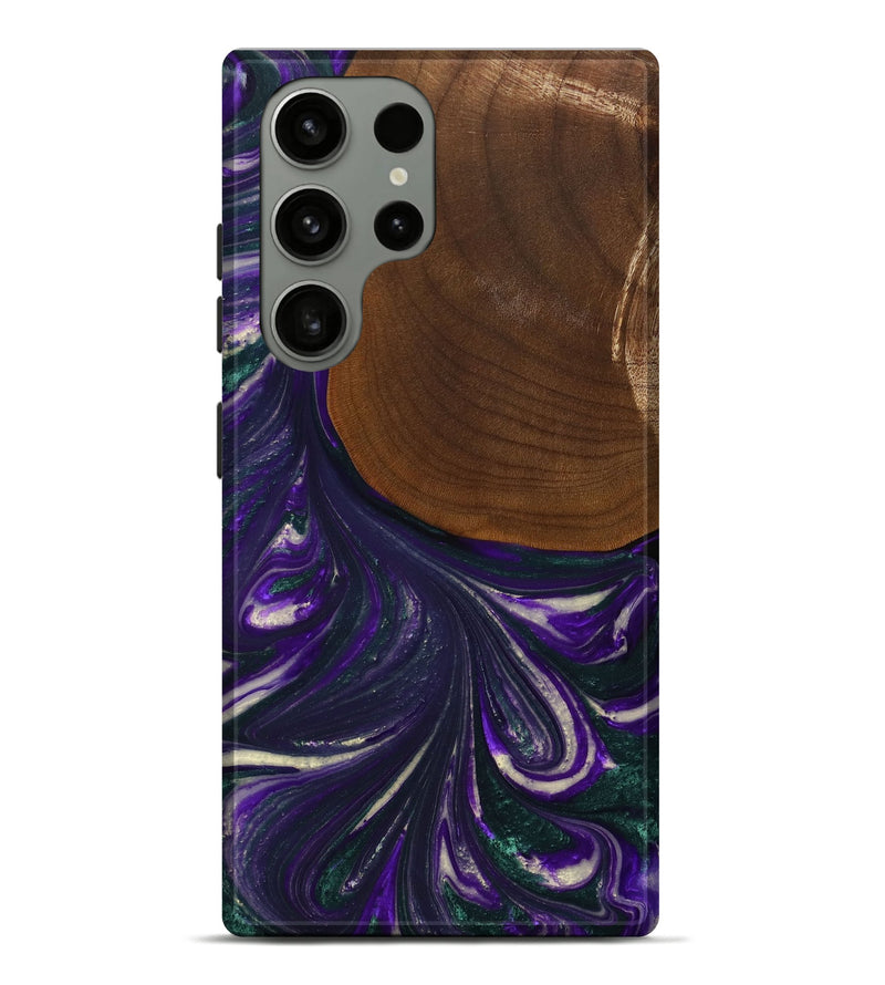 Galaxy S23 Ultra Wood+Resin Live Edge Phone Case - Katina (Purple, 702247)