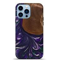 iPhone 14 Pro Max Wood+Resin Live Edge Phone Case - Katina (Purple, 702247)