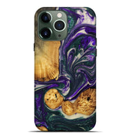iPhone 13 Pro Max Wood+Resin Live Edge Phone Case - Merle (Purple, 702248)