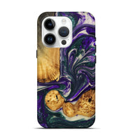 iPhone 15 Pro Wood+Resin Live Edge Phone Case - Merle (Purple, 702248)