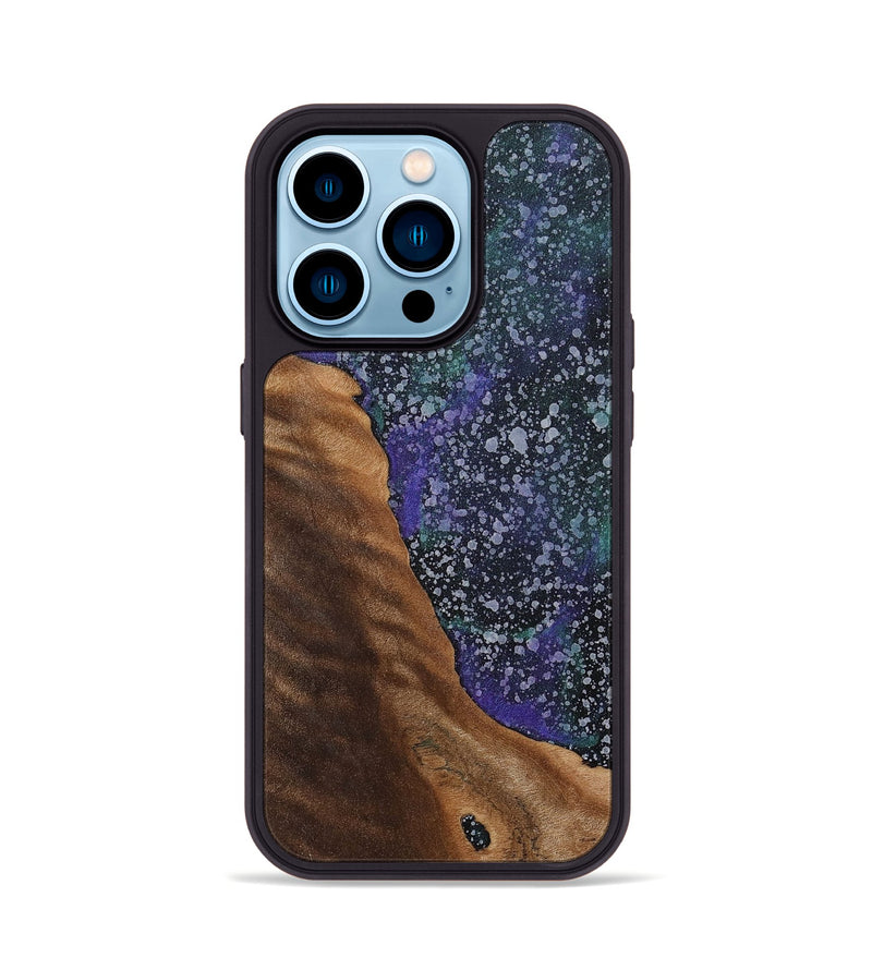 iPhone 14 Pro Wood+Resin Phone Case - Zayn (Cosmos, 702263)