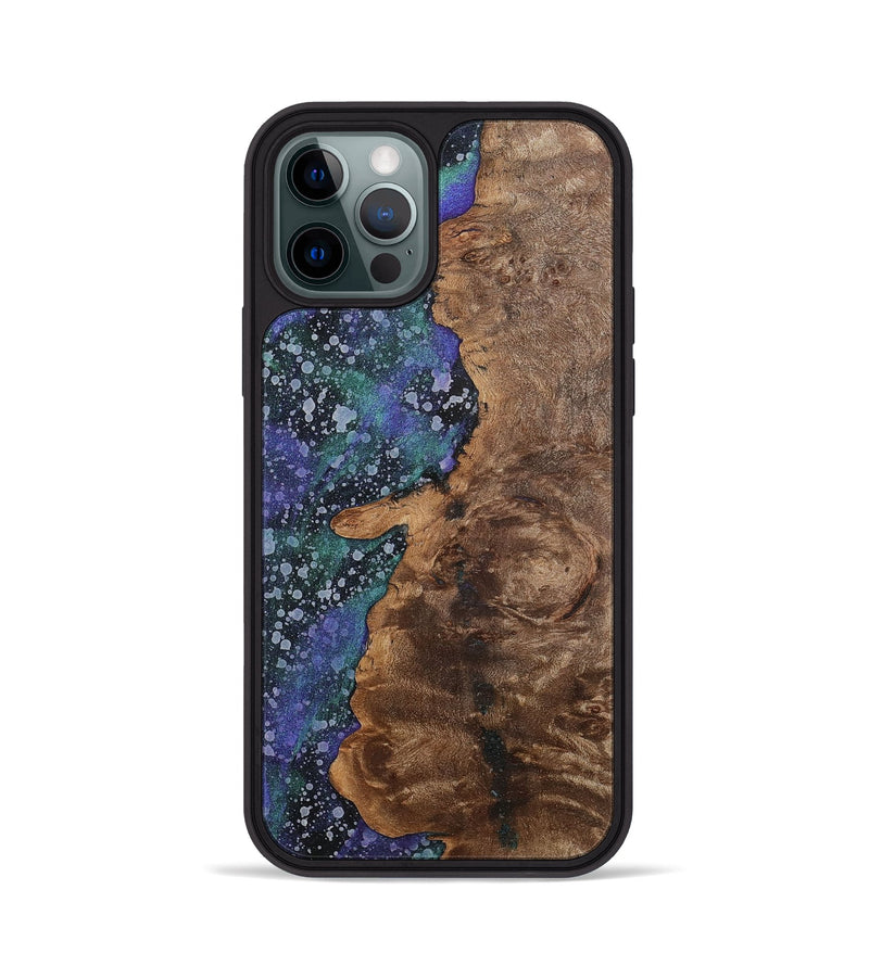iPhone 12 Pro Wood+Resin Phone Case - Tevin (Cosmos, 702269)