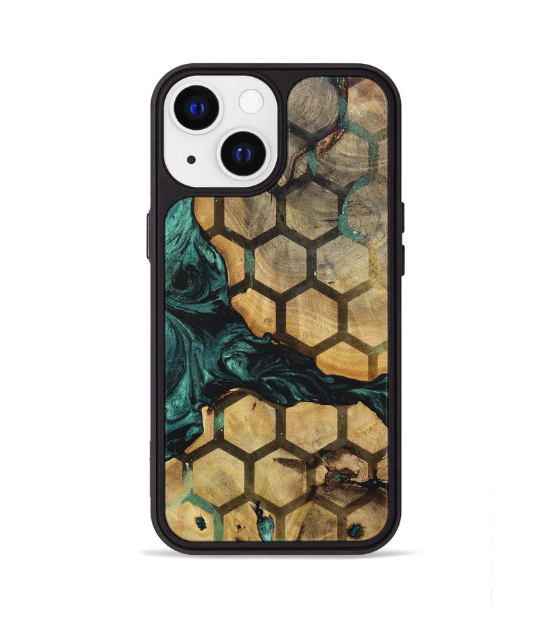 iPhone 13 Wood+Resin Phone Case - Brendon (Pattern, 702276)