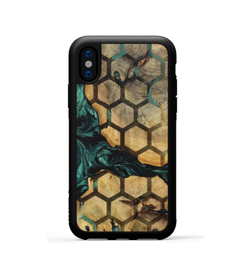 iPhone Xs Wood+Resin Phone Case - Brendon (Pattern, 702276)