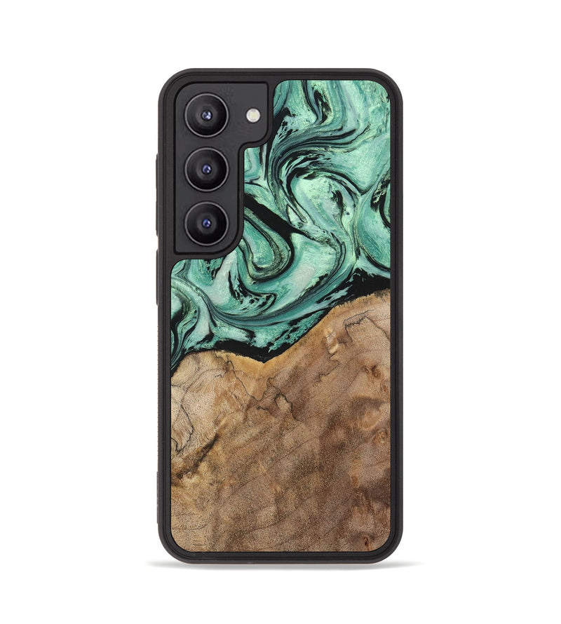 Galaxy S23 Wood+Resin Phone Case - Rickey (Green, 702284)
