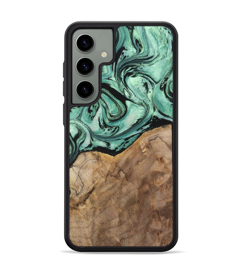 Galaxy S24 Plus Wood+Resin Phone Case - Rickey (Green, 702284)