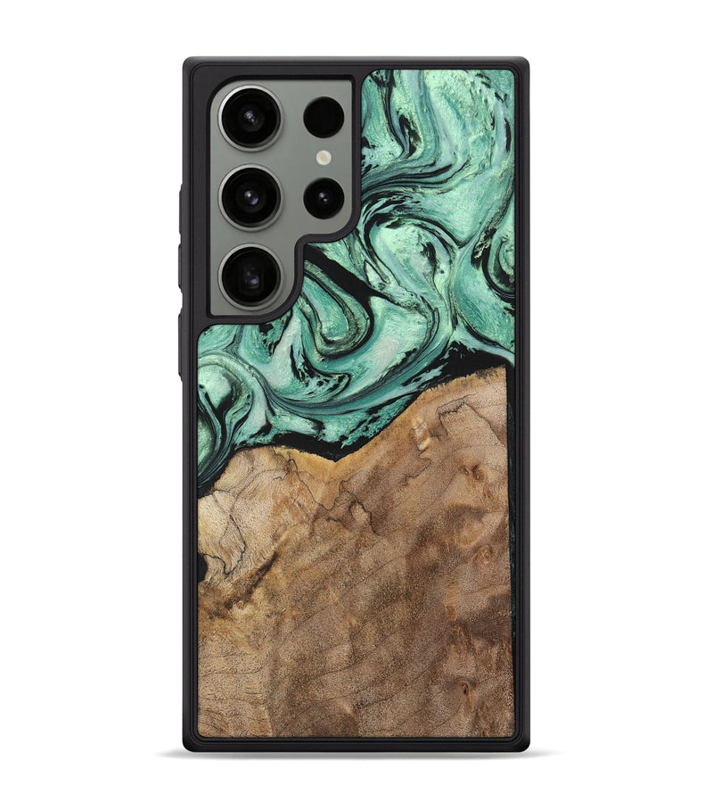 Galaxy S24 Ultra Wood+Resin Phone Case - Rickey (Green, 702284)