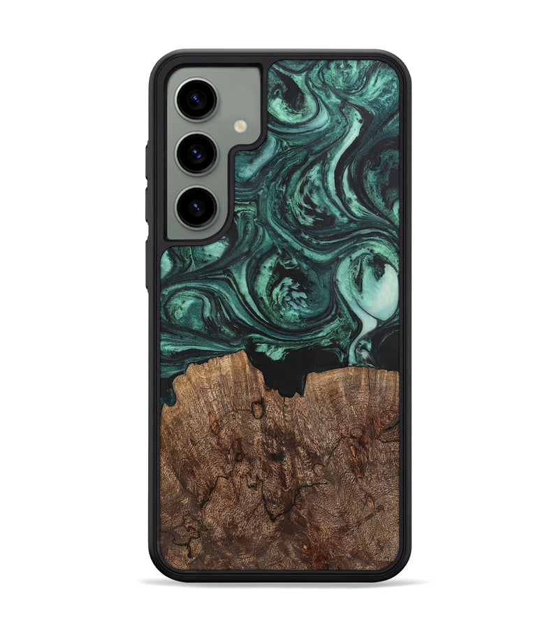 Galaxy S24 Plus Wood+Resin Phone Case - Emanuel (Green, 702287)