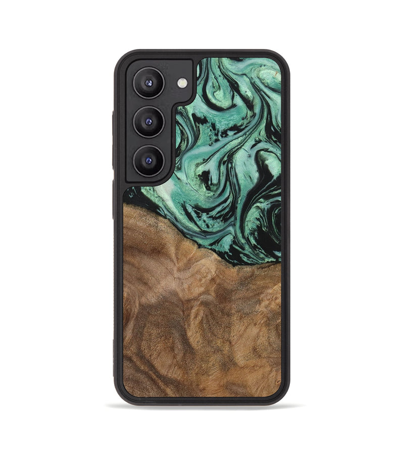 Galaxy S23 Wood+Resin Phone Case - Jewell (Green, 702289)