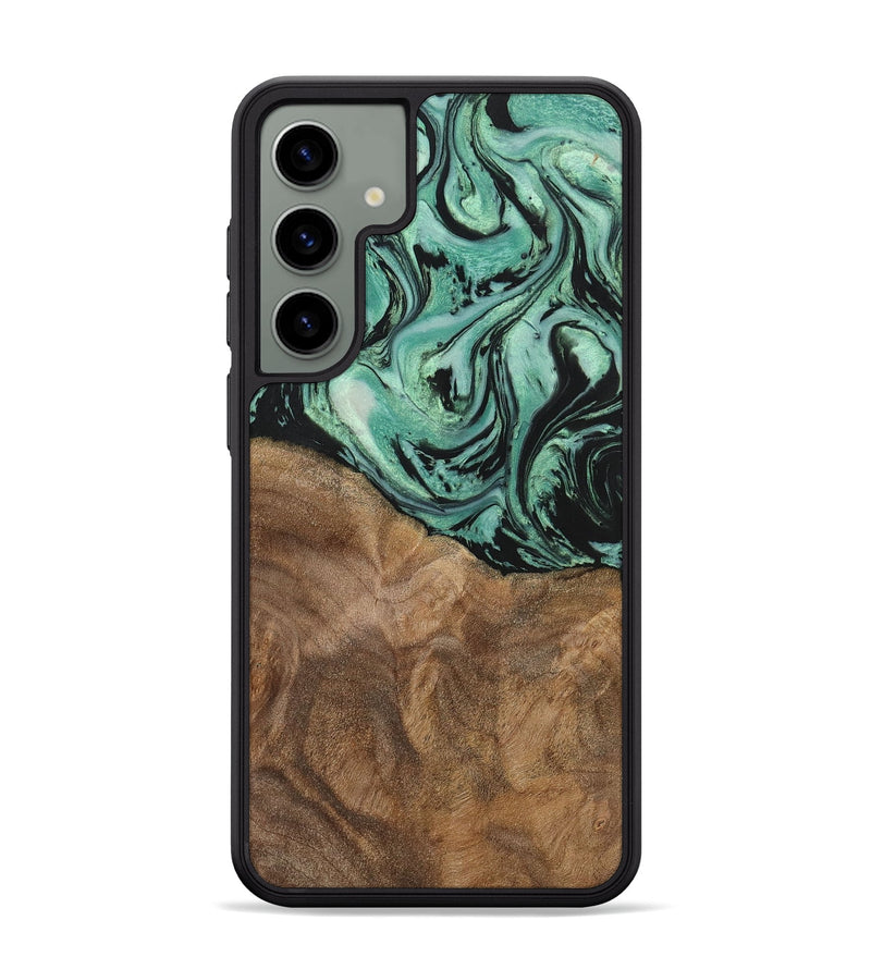 Galaxy S24 Plus Wood+Resin Phone Case - Jewell (Green, 702289)