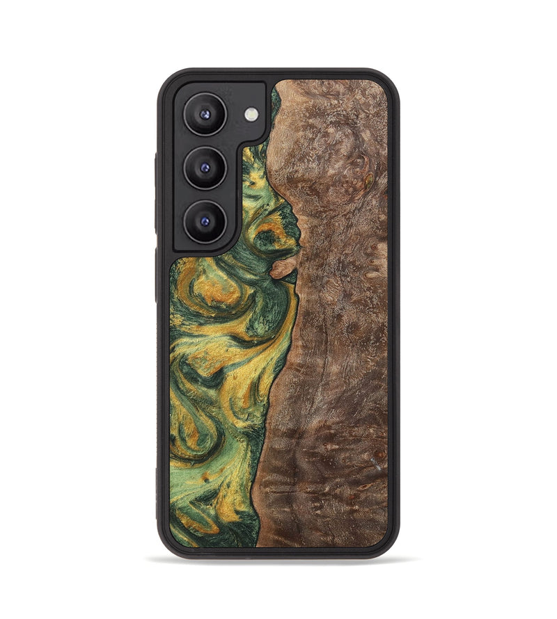 Galaxy S23 Wood+Resin Phone Case - Hanna (Green, 702290)