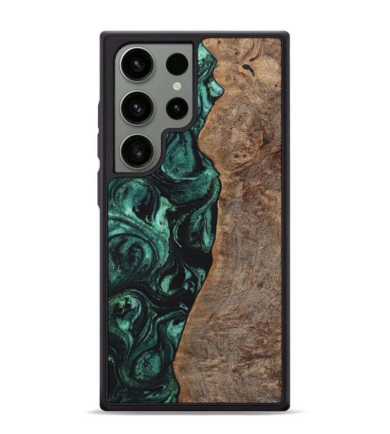 Galaxy S24 Ultra Wood+Resin Phone Case - Delilah (Green, 702292)