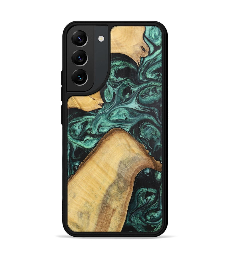 Galaxy S22 Plus Wood+Resin Phone Case - Hudson (Green, 702294)