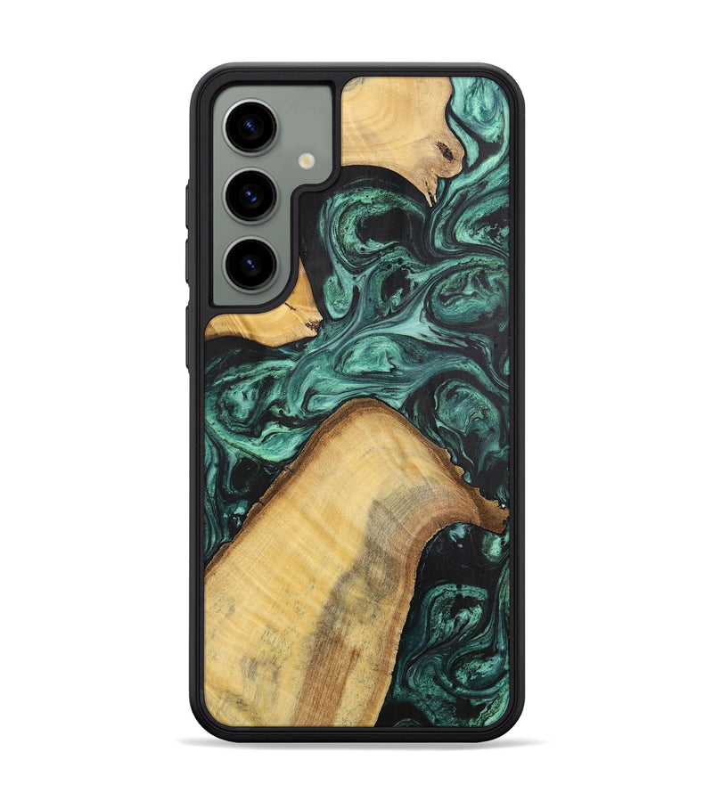 Galaxy S24 Plus Wood+Resin Phone Case - Hudson (Green, 702294)