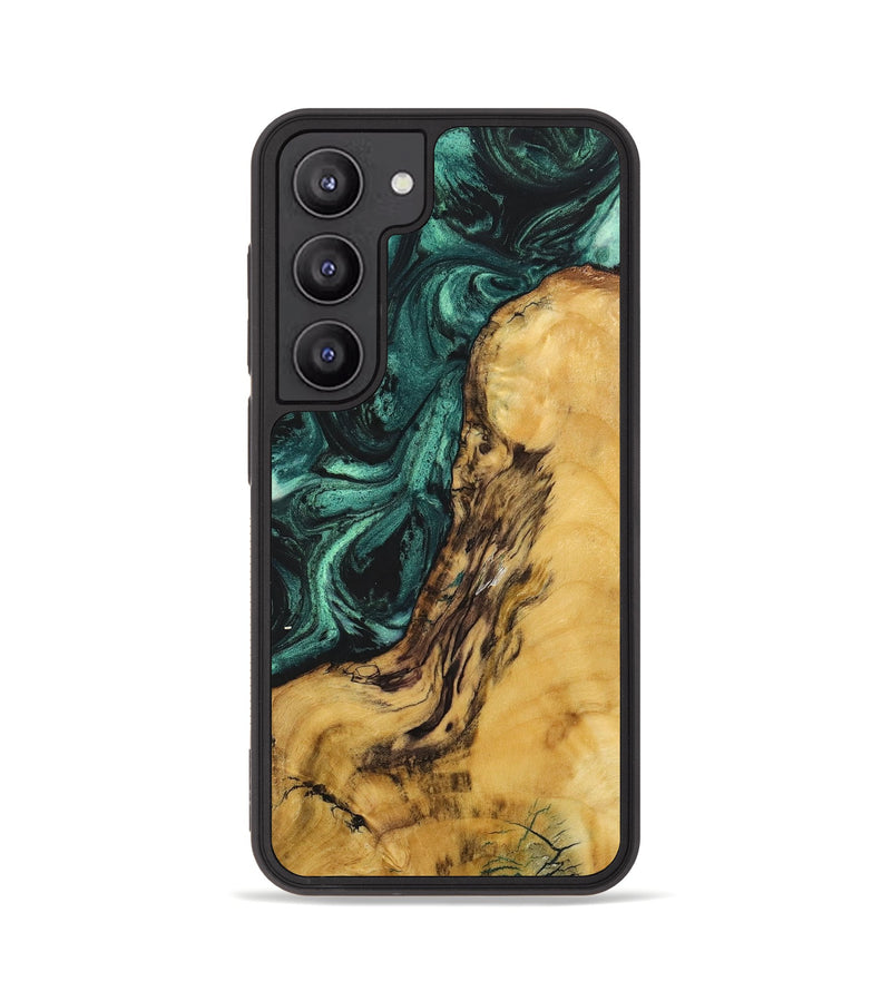 Galaxy S23 Wood+Resin Phone Case - Lane (Green, 702297)