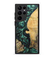 Galaxy S22 Ultra Wood+Resin Phone Case - Melody (Green, 702304)