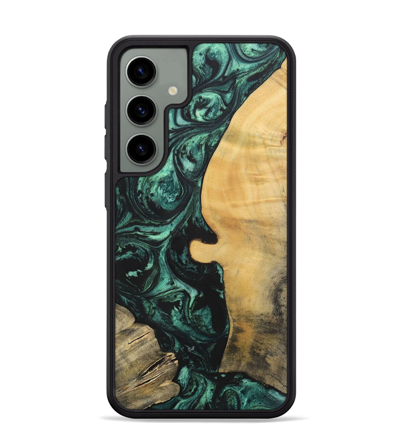 Galaxy S24 Plus Wood+Resin Phone Case - Melody (Green, 702304)