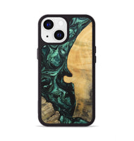 iPhone 13 Wood+Resin Phone Case - Melody (Green, 702304)