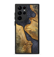 Galaxy S22 Ultra Wood+Resin Phone Case - Easton (Pure Black, 702318)