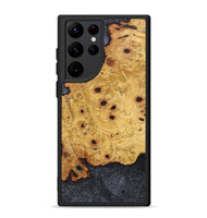 Galaxy S22 Ultra Wood+Resin Phone Case - Kimora (Pure Black, 702322)