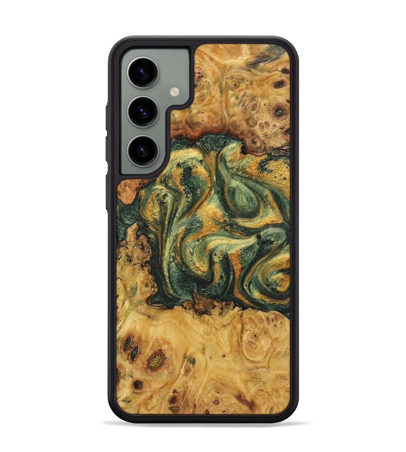 Galaxy S24 Plus Wood+Resin Phone Case - Danny (Green, 702325)