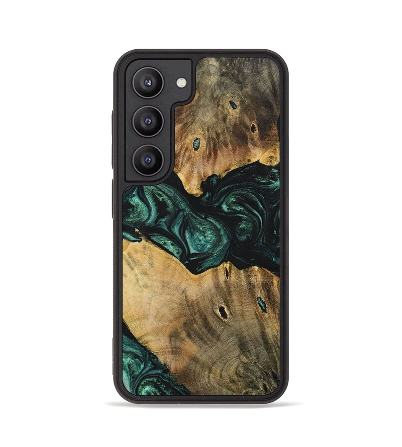 Galaxy S23 Wood+Resin Phone Case - Jonah (Green, 702326)