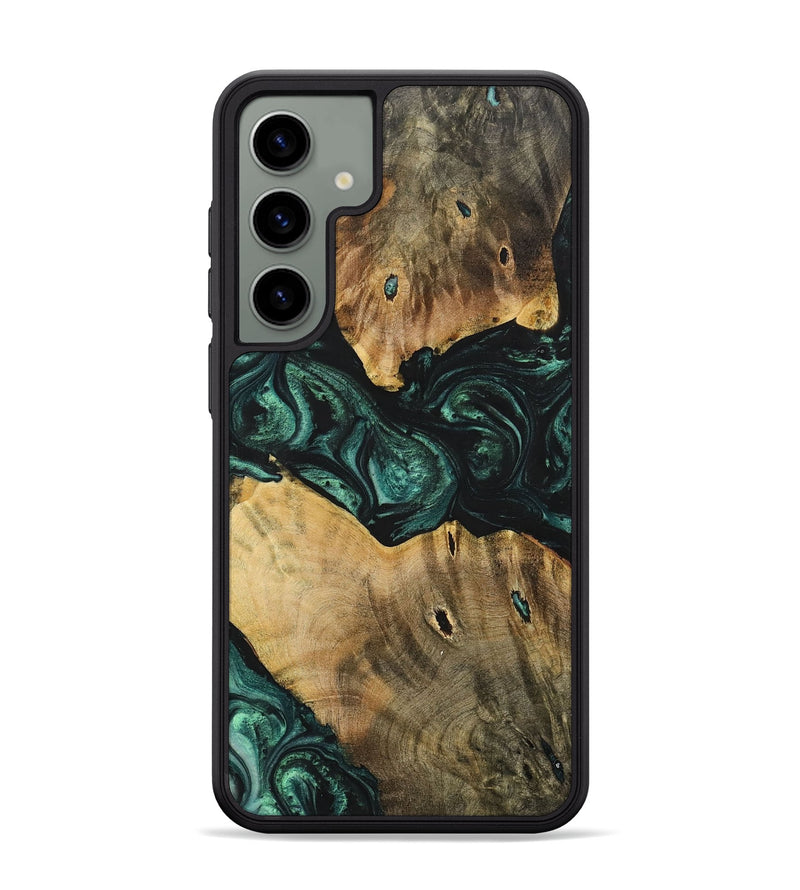 Galaxy S24 Plus Wood+Resin Phone Case - Jonah (Green, 702326)