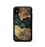 iPhone Xs Wood+Resin Phone Case - Jonah (Green, 702326)