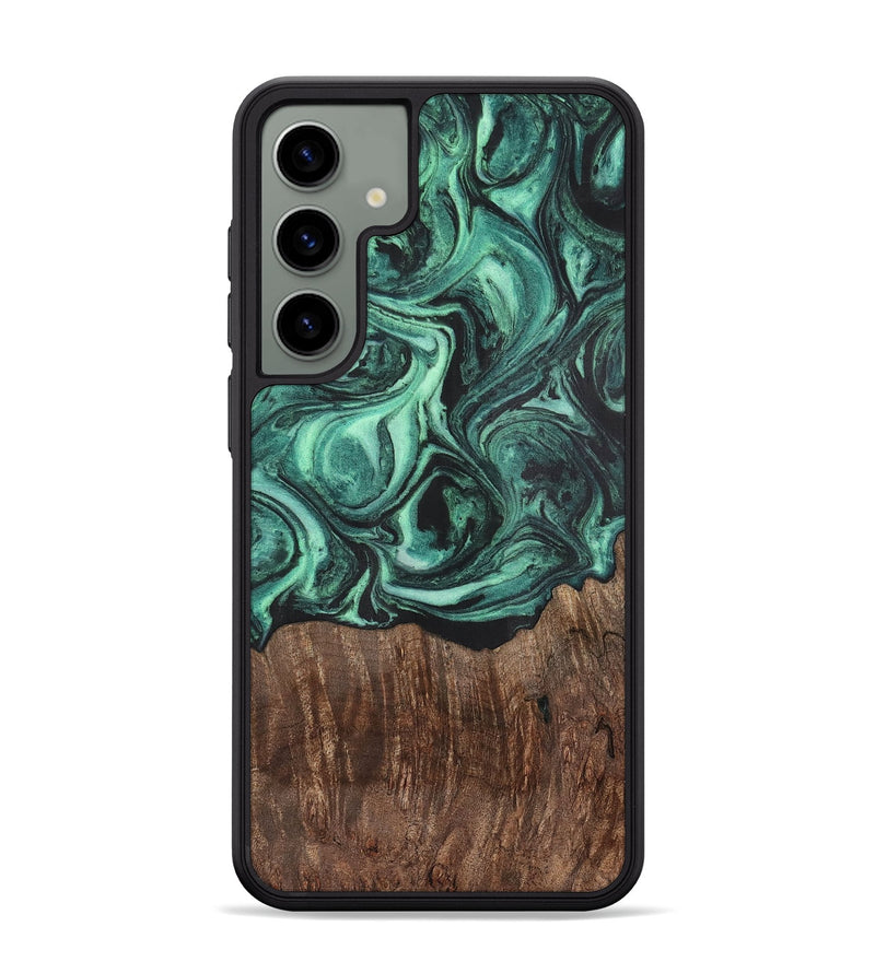 Galaxy S24 Plus Wood+Resin Phone Case - Annalise (Green, 702332)