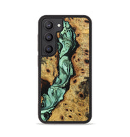 Galaxy S23 Wood+Resin Phone Case - Abigail (Green, 702337)