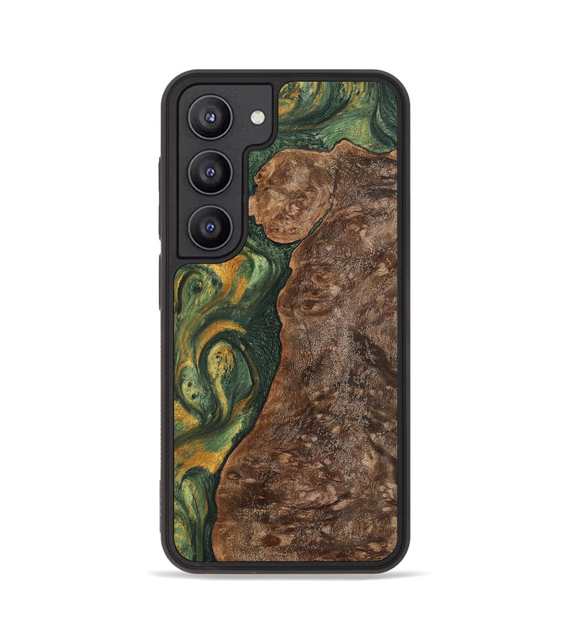Galaxy S23 Wood+Resin Phone Case - Peyton (Green, 702341)