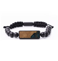 Onyx Bead Wood+Resin Bracelet - Finn (Pure Black, 702479)