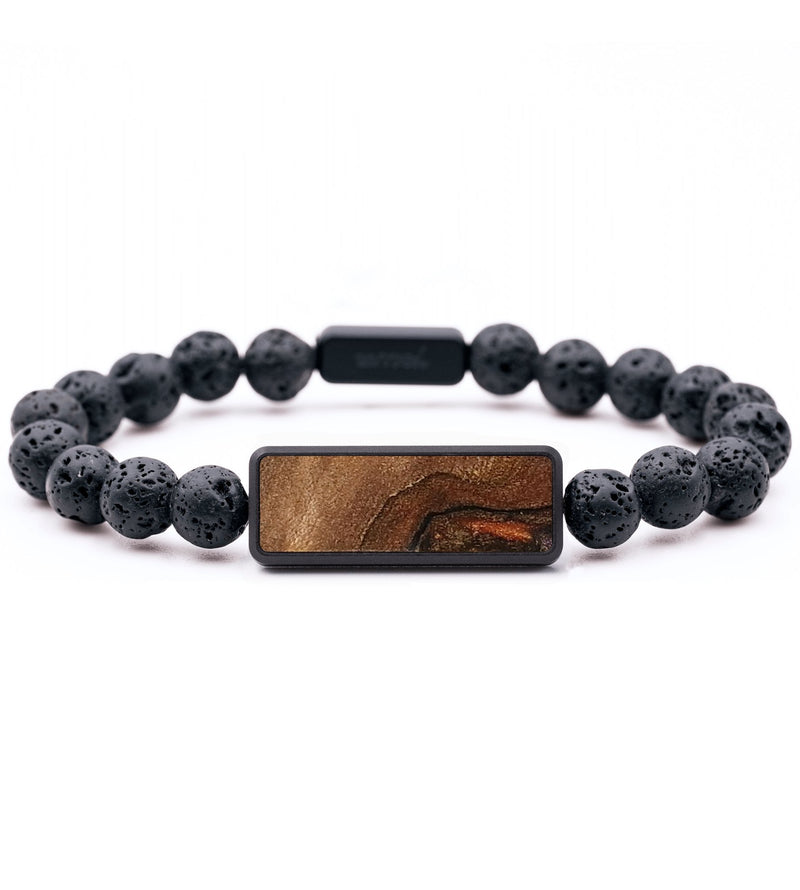 Lava Bead Wood+Resin Bracelet - Charity (Wood Burl, 702490)