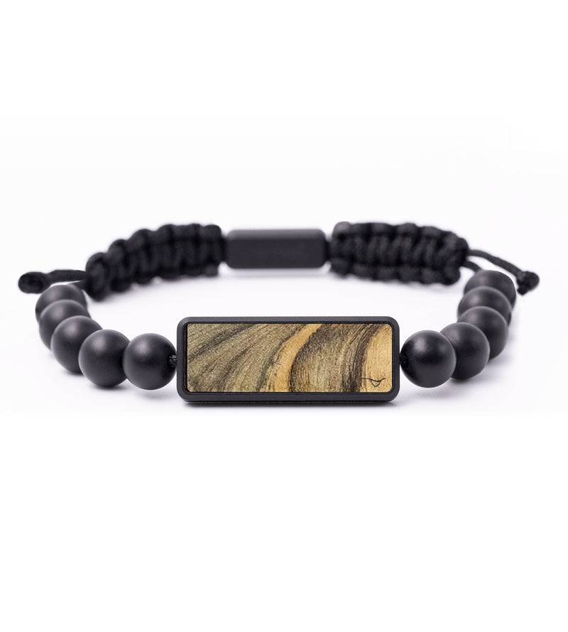 Onyx Bead Wood+Resin Bracelet - Willard (Wood Burl, 702498)