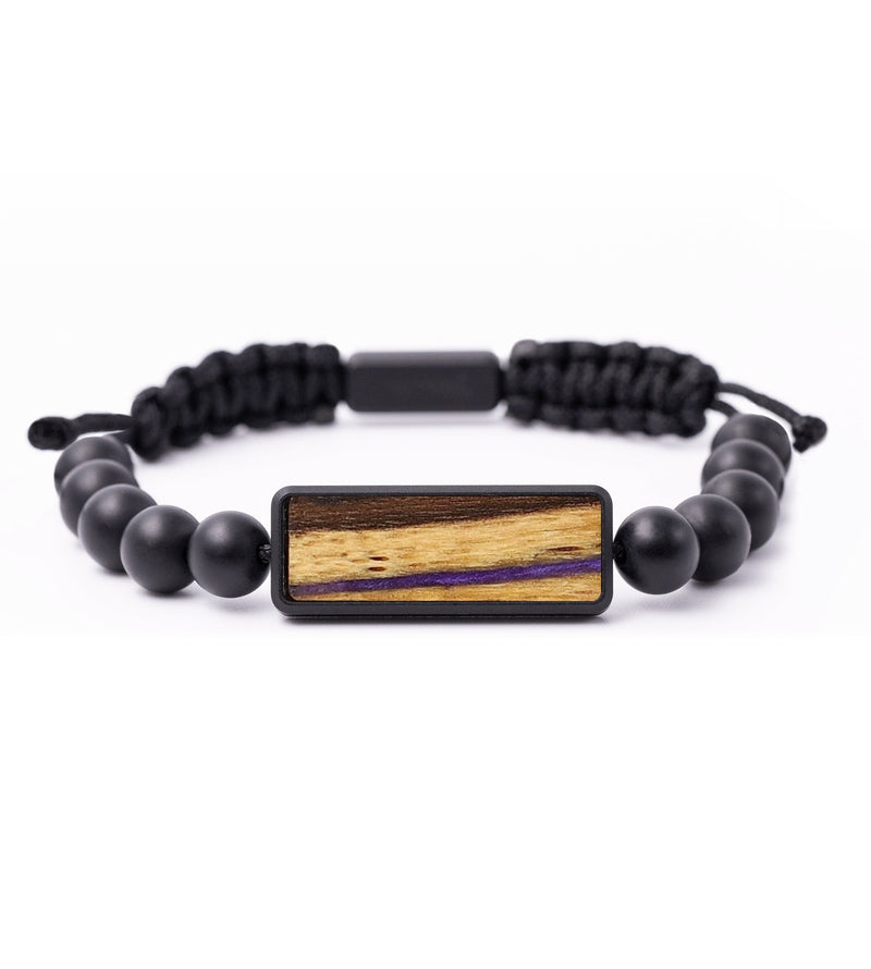 Onyx Bead Wood+Resin Bracelet - Jo (Wood Burl, 702507)