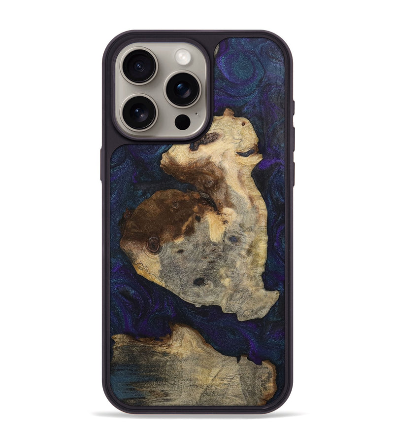 iPhone 15 Pro Max Wood+Resin Phone Case - Tori (Mosaic, 702565)