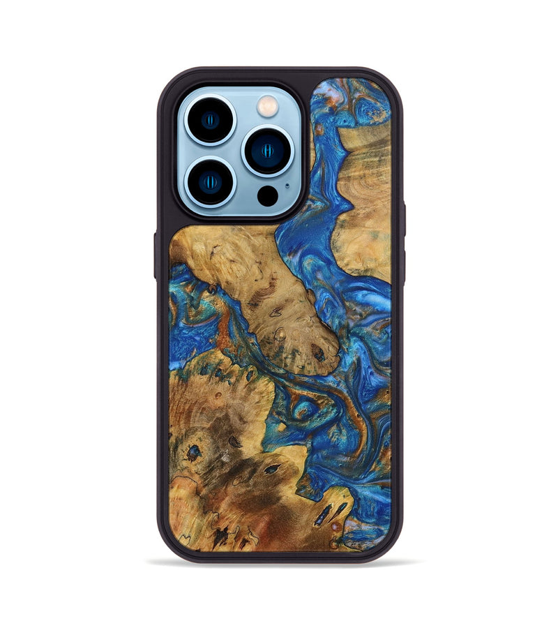 iPhone 14 Pro Wood+Resin Phone Case - Laurence (Mosaic, 702566)