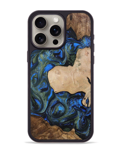 iPhone 15 Pro Max Wood+Resin Phone Case - Tania (Mosaic, 702572)