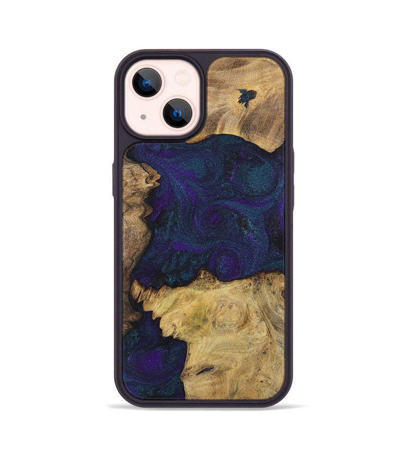 iPhone 14 Wood+Resin Phone Case - Mason (Mosaic, 702573)